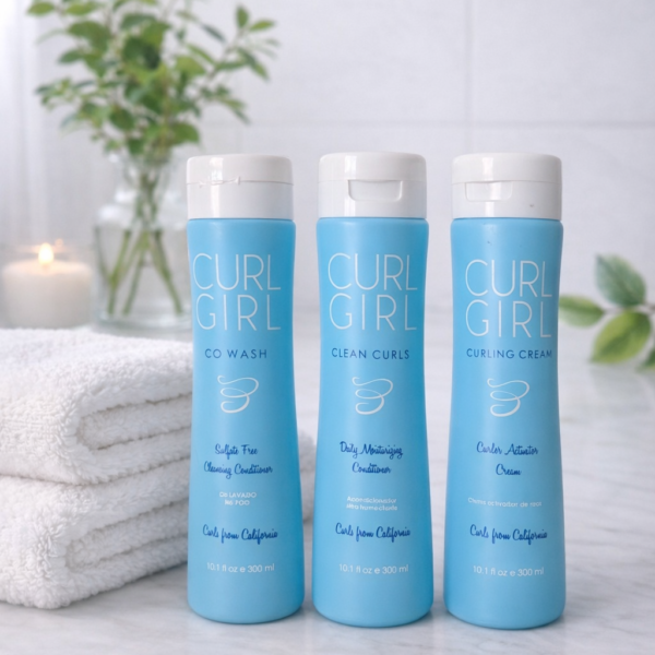 Kit x 3 Curl Girl – Rutina Completa Hidratación, Control del frizz Y Definición Natural