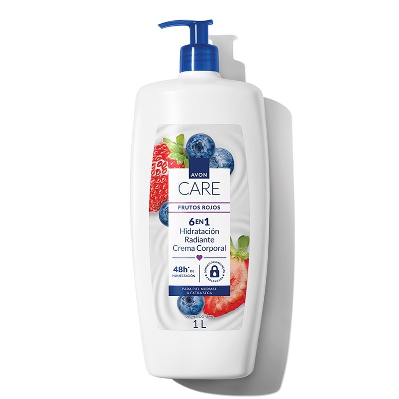 Crema Hidratante Corporal Avon Care Frutos Rojos 1 Litro