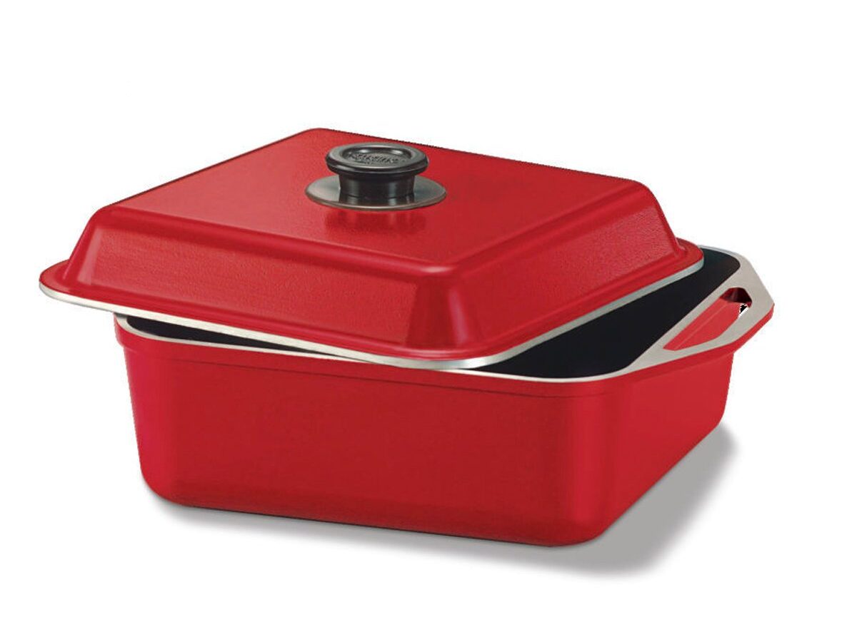 Olla Cuadrada 26 cm Tono Rojo Cucina Donna