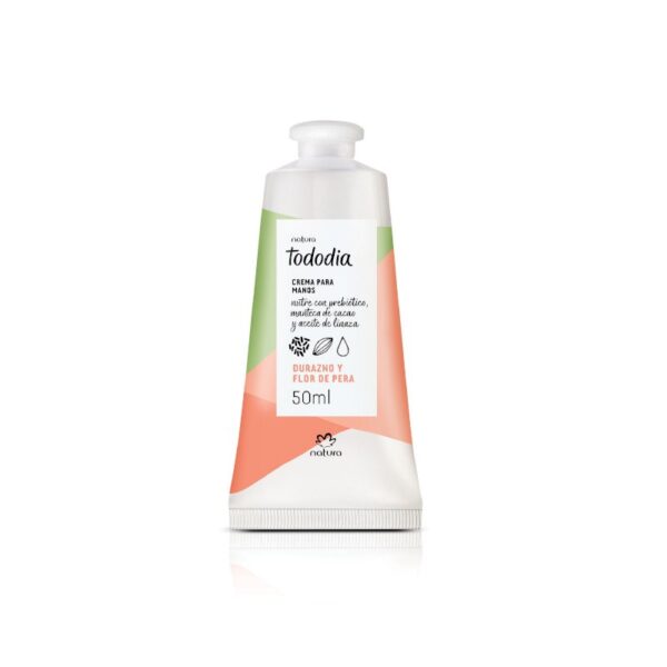 Crema nutritiva para manos durazno y flor de pera Tododia Natura 50ml
