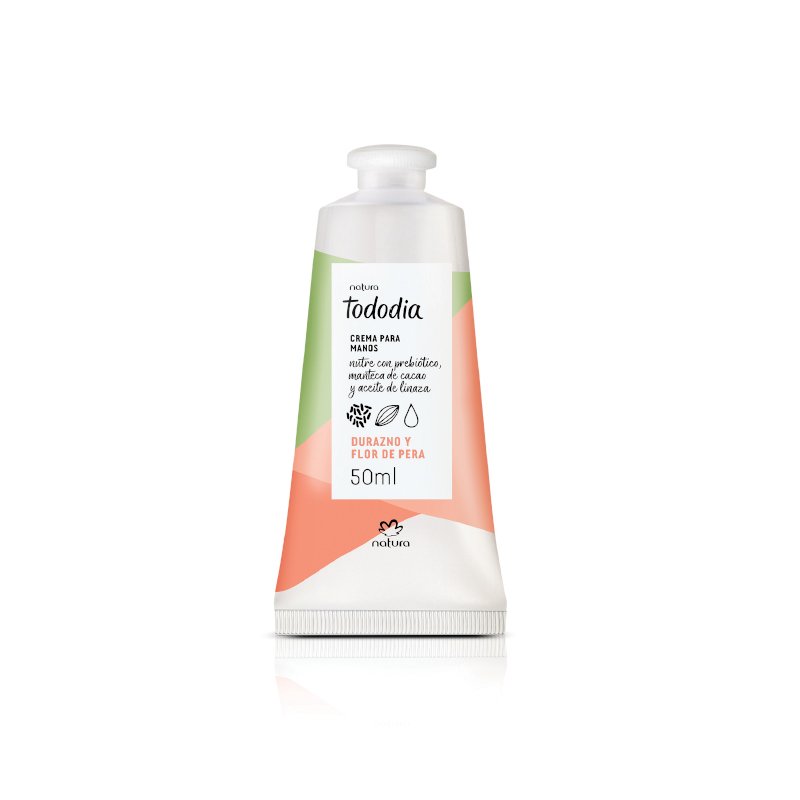 Crema nutritiva para manos durazno y flor de pera Tododia Natura 50ml