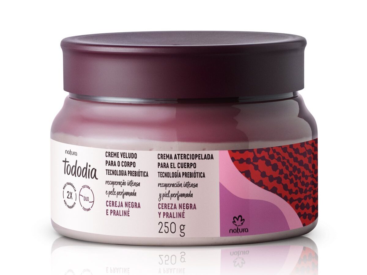 Crema Corporal Terciopelo Tododia Cereza Negra y Praliné 250 g