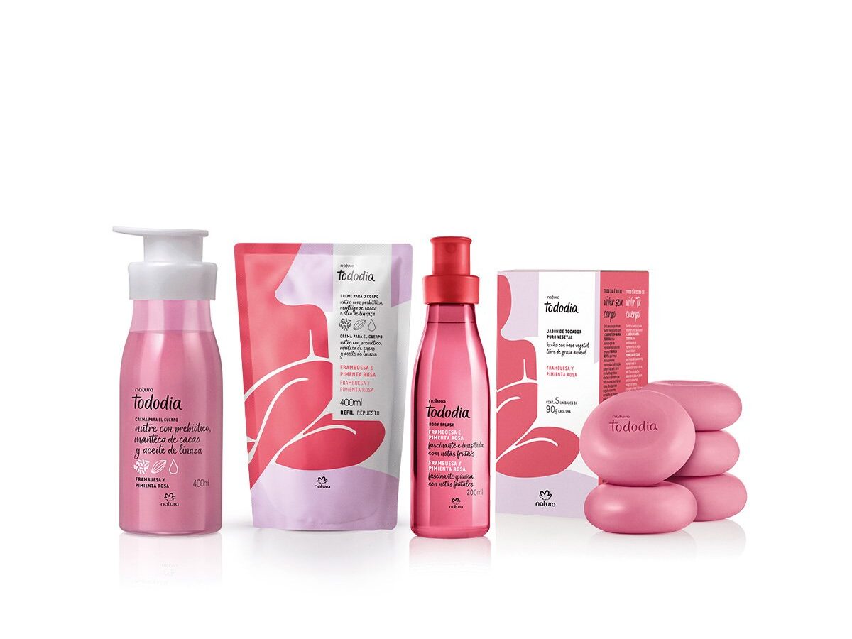 Kit Rutina Corporal Tododia Frambuesa y Pimienta Rosa