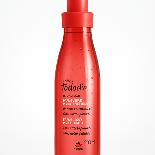 Body Splash Frambuesa Y Pimienta Roja Tododia Natura 200 ml