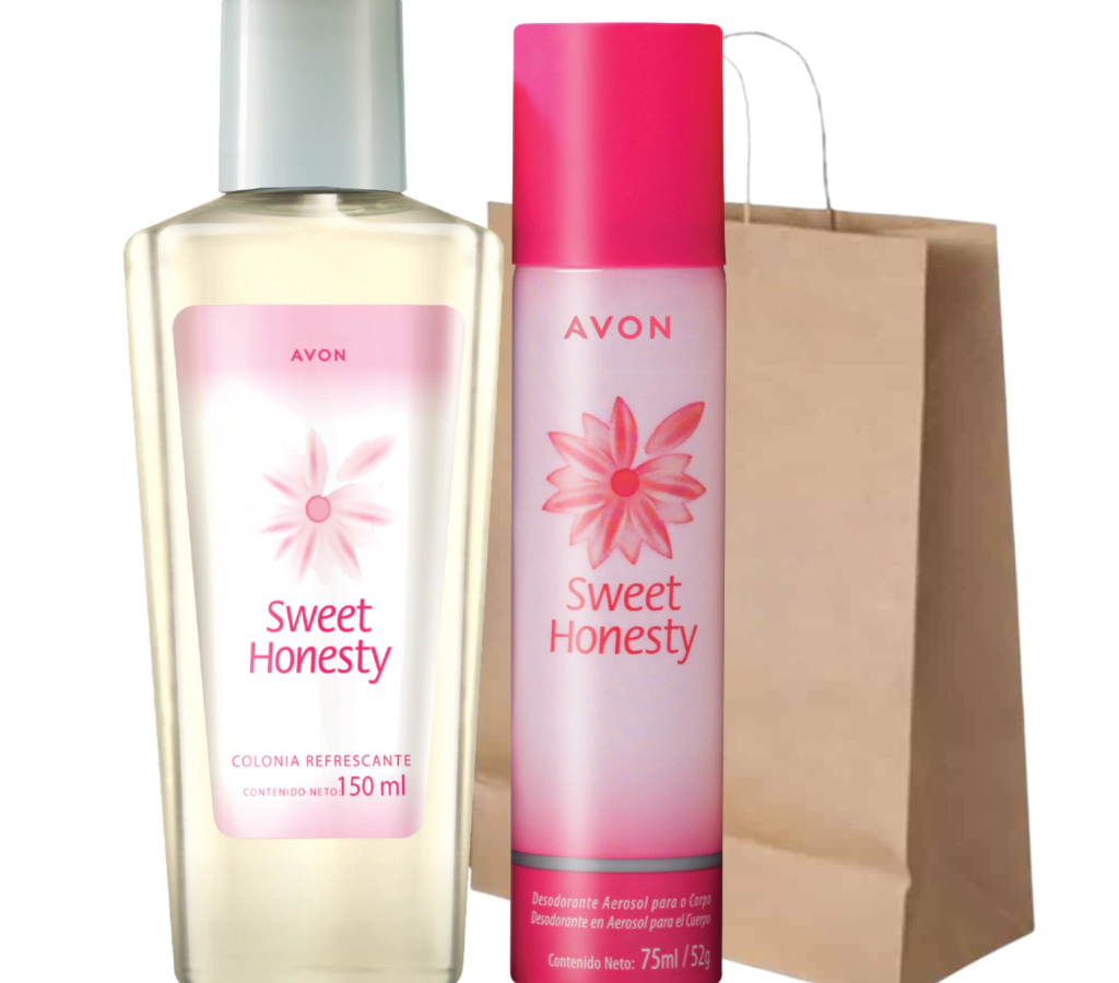 Set x 2 – Rutina Sweet Honesty Avon + bolsa kraft de Regalo