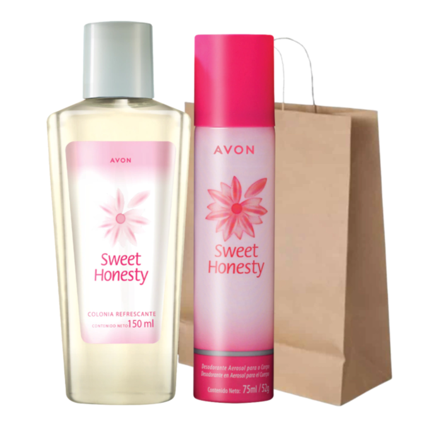 Set x 2 – Rutina Sweet Honesty Avon + bolsa kraft de Regalo